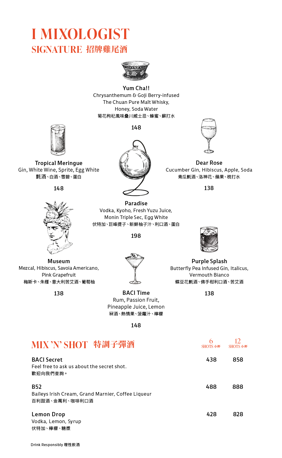 Drinks Menu