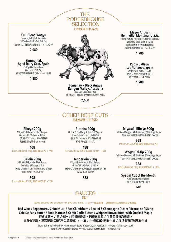 Porterhouse À La Carte Reservation