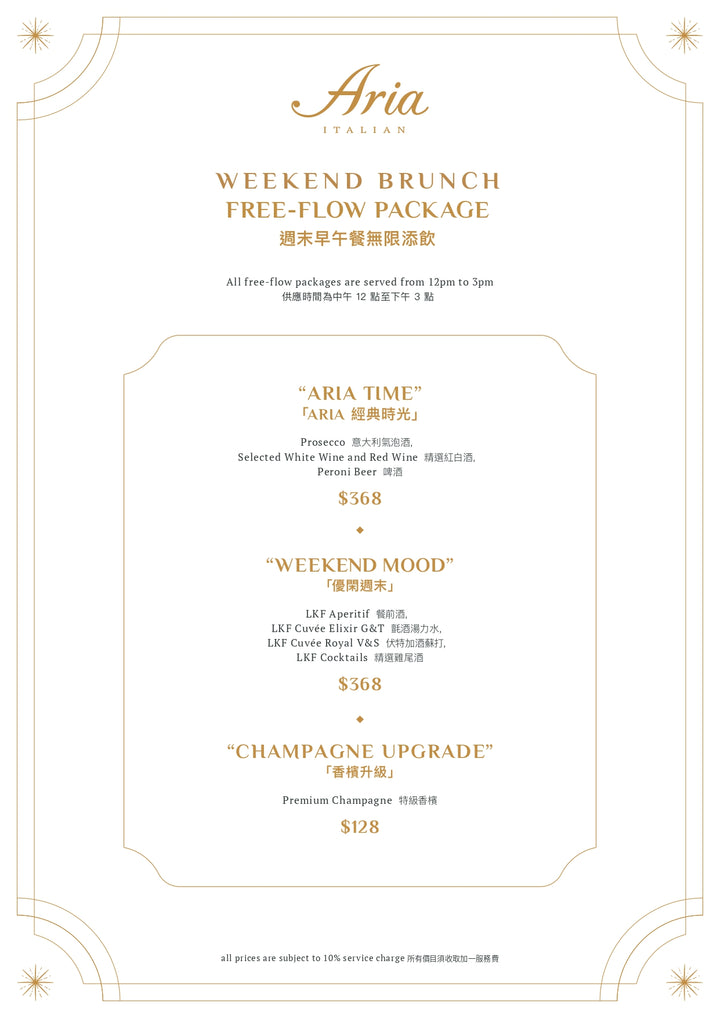 Aria Mother's Day Weekend Brunch May 13 & 14